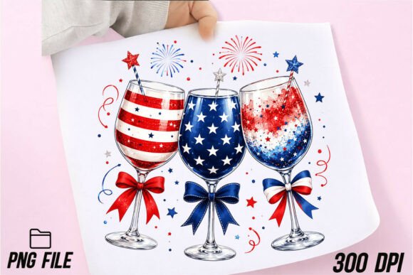 4th of July Wine Glasses PNG Sublimation: A Designer's Guide