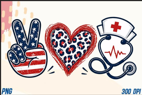 Celebrate Healthcare Heroes with Peace Love Nursing Nurse PNG