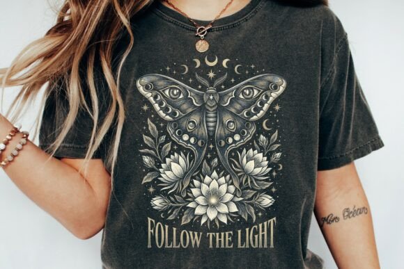 Celestial Moth PNG: Mystical Design for Your Projects