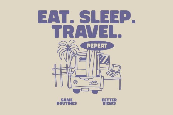 Eat Sleep Travel Repeat: The Ultimate Summer Graphic Tee