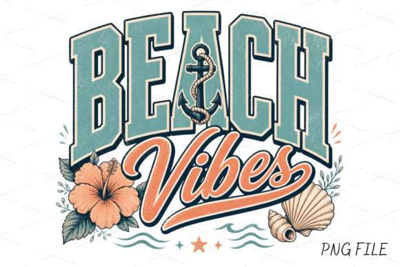 Embrace Coastal Style with This Retro Beach PNG