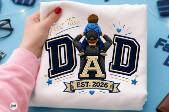 First Time Dad Est 2026 PNG Design: Your Go-To Graphic for Celebrating New Dads