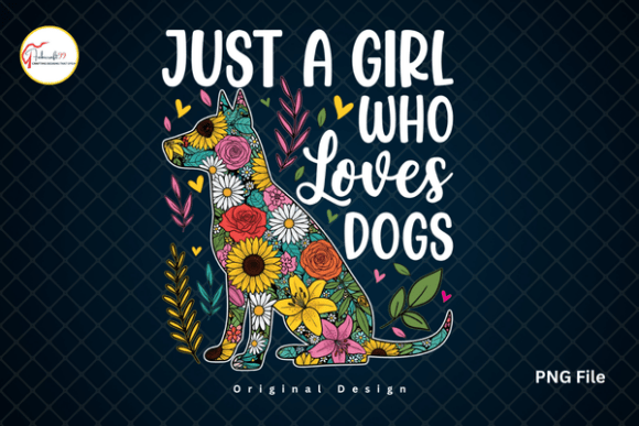 Floral Dog PNG: Cute Puppy Lover Tshirt Design