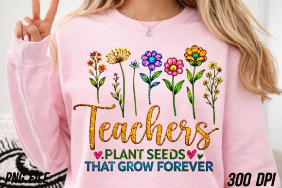 Glitter Teachers Plant Seeds That Grow: A Design Asset for Meaningful Projects