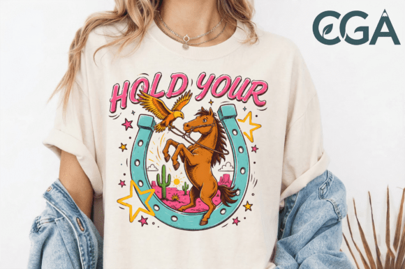 Hold Your Horses: A Premium Western PNG for Authentic Branding