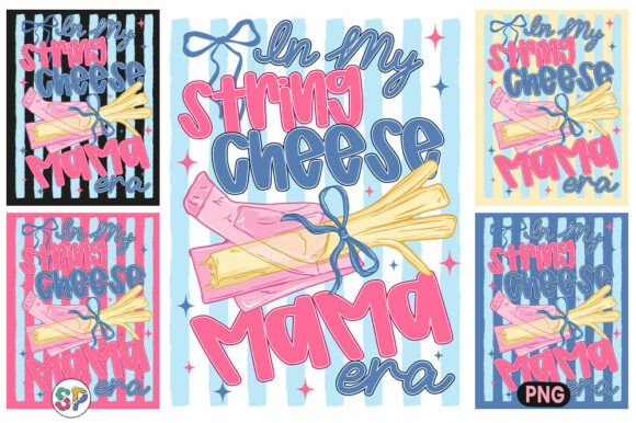 In My String Cheese Era: A Guide to This Striped Mom PNG