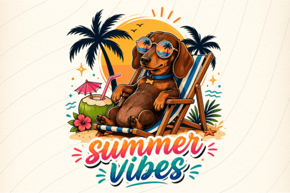 Summer Vibes Dachshund Shirt PNG: Your New Go-To Design Asset