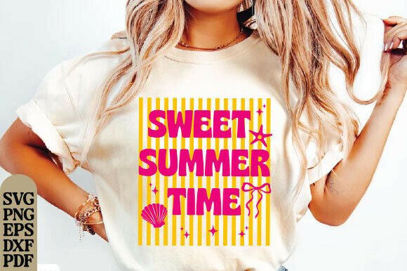 Sweet Summer Time PNG: Beach Quote SVG for Crafting