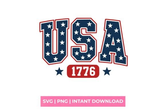 USA 1776 Patriotic Collegiate SVG: Bold Design for Independence Day